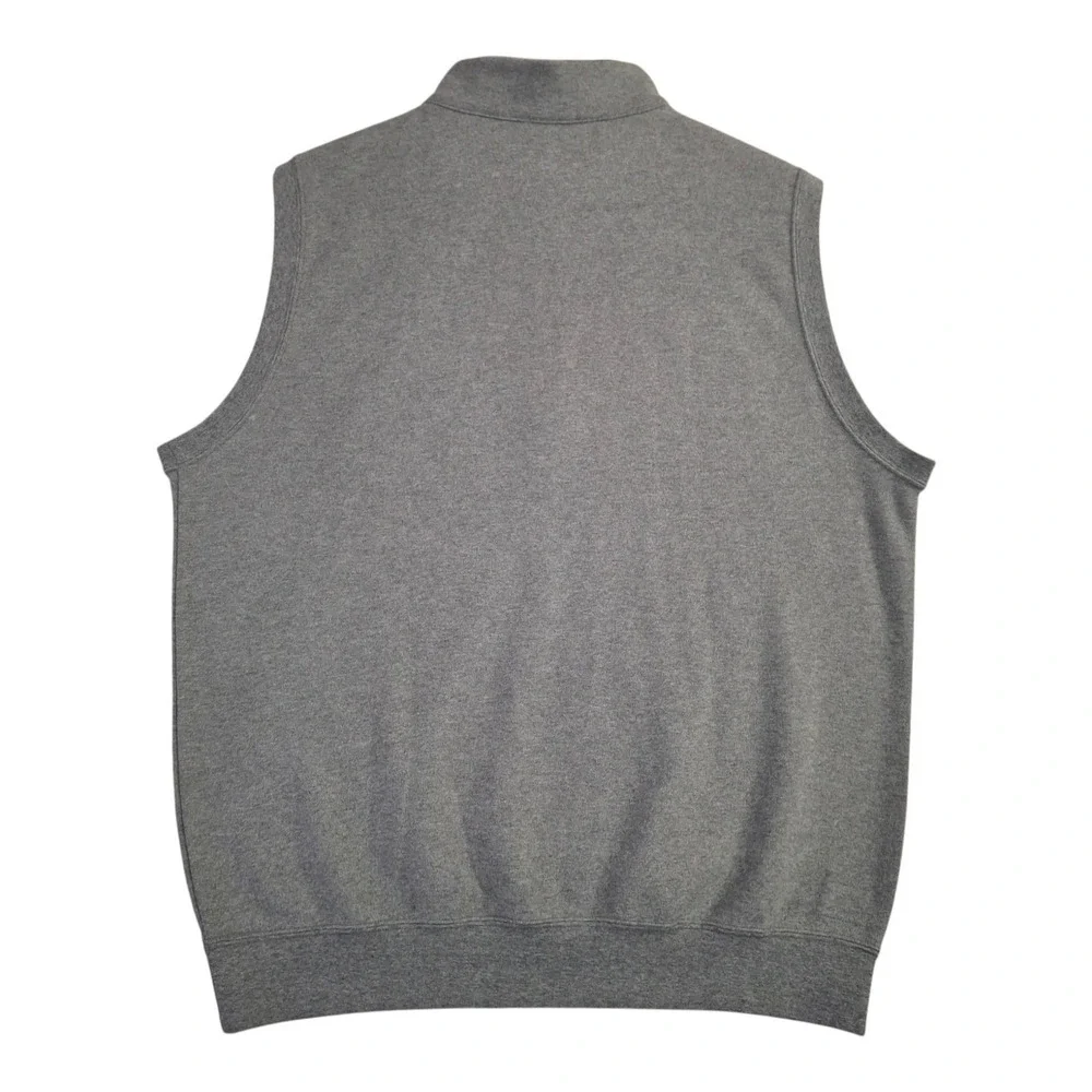 Peter Millar 1/4 Zip Vest Mens Large Gray Cherry Valley Golf L